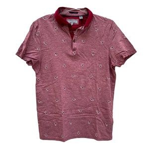 Ted Baker Yaypolo Embroidered Paisley Polo Shirt Preppy Classic 80s 90s Size 3